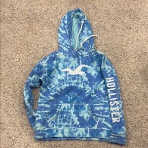 Hollister Blue Tie-Dye Hoodie